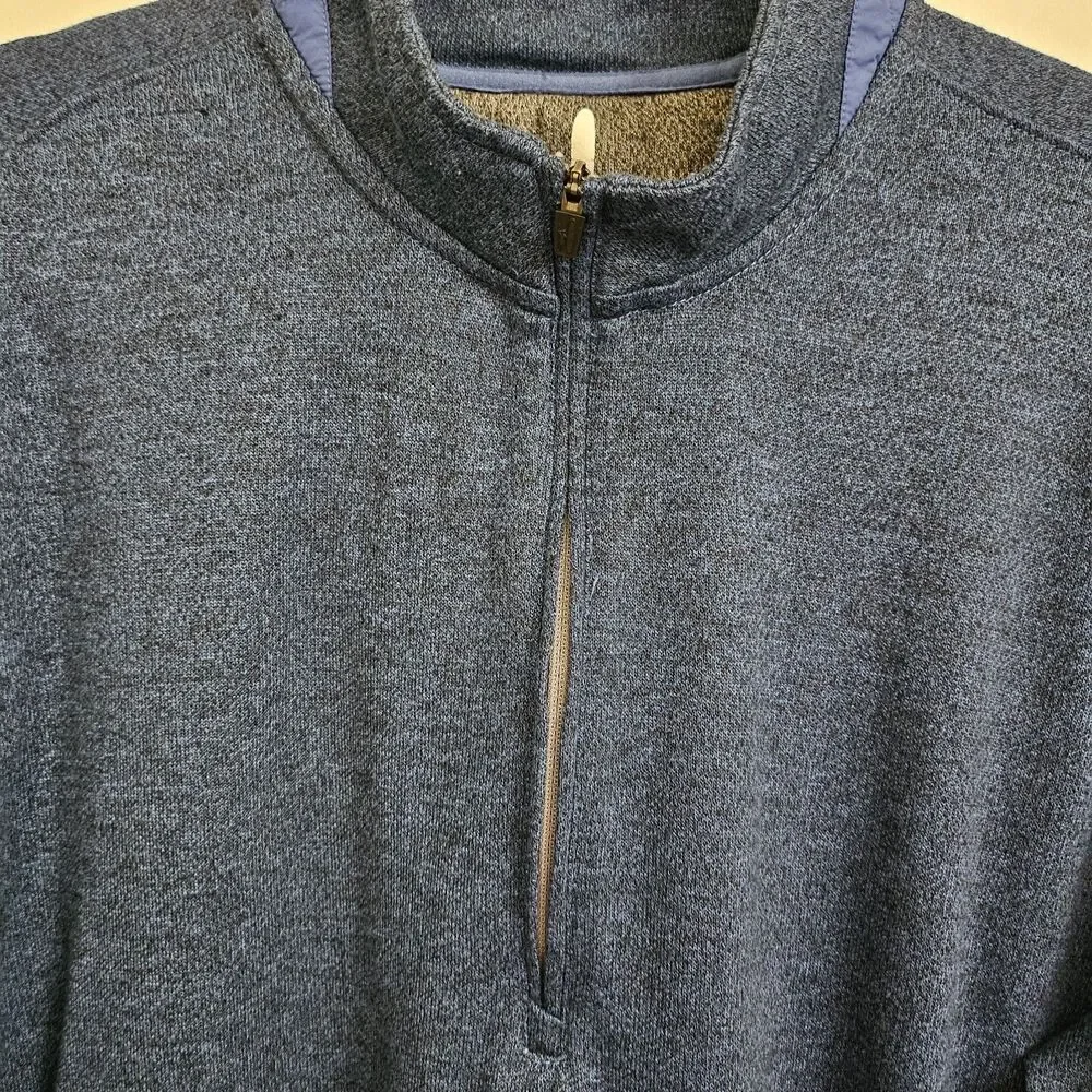 Johnnie O Sweatshirt Reflex Mens XL Blue 1/4 Zip Performance Golf Preppy Outdoor